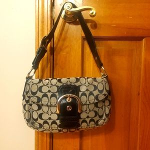 Black Coach Shoulder Purse